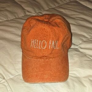 RAE DUNN Womens Nwots Orange FALL Hat/cap!!. Super Cute. HELLO FALL!